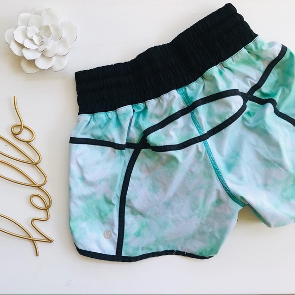 lululemon athletica Pants - Lululemon blue tie dye tracker shorts